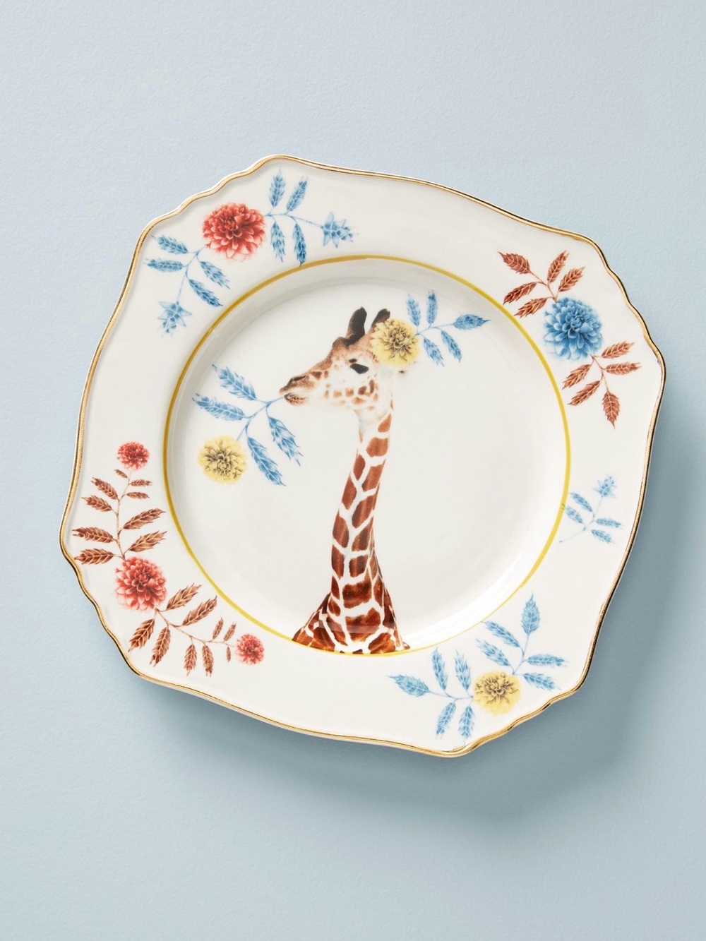 Anthropologie Lou Rota Mother Nature Dessert Plate Giraffe
